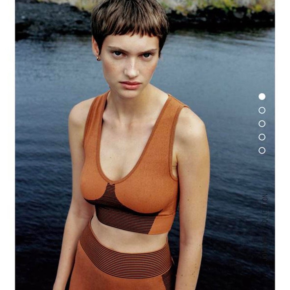 Zara set Brown and Black Women's Top